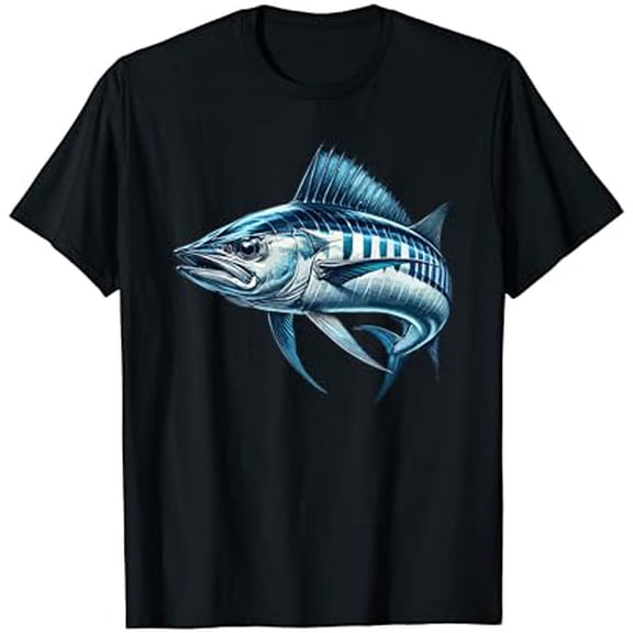 Tiny Nest Fishing Graphic Deep Fishing Wahoo Fish T-Shirt