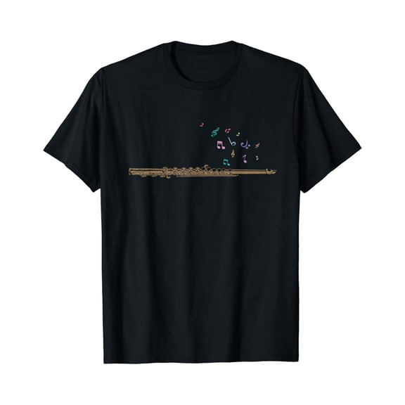 Tiny Nest Music Notes Orchestra Gift Treble Clef Flute T-Shirt, Size S To 5XL T-Shirt