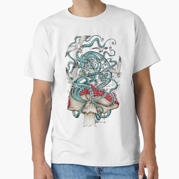 Tiny Nest Flying The Agaric Classic T-Shirt, Size S To 5XL T-Shirt