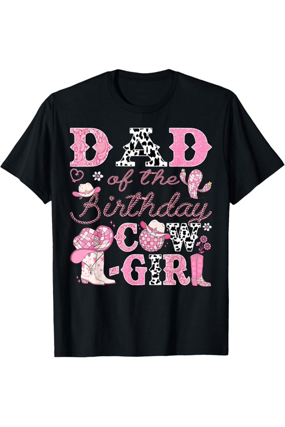 Funny Birthday Girl CowGirl Family Matching