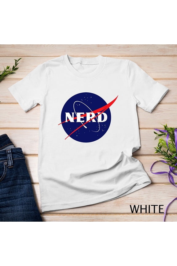 Funny NASA Nerd Logo Parody Science Astronomy Astronaut Unisex T-shirt