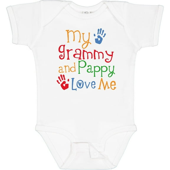 Tiny Nest Grammy And Pappy Love Me Baby Bodysuit Childs Boys Girls Cute Infant, New Born, Baby Shower Gift, New Parents Gift