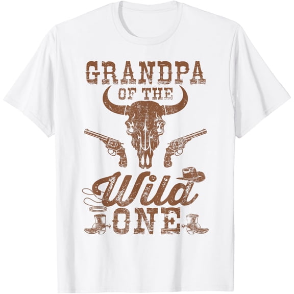 Tiny Nest Grandpa Of The Wild One Birthday Wrangler Western Family T-Shirt