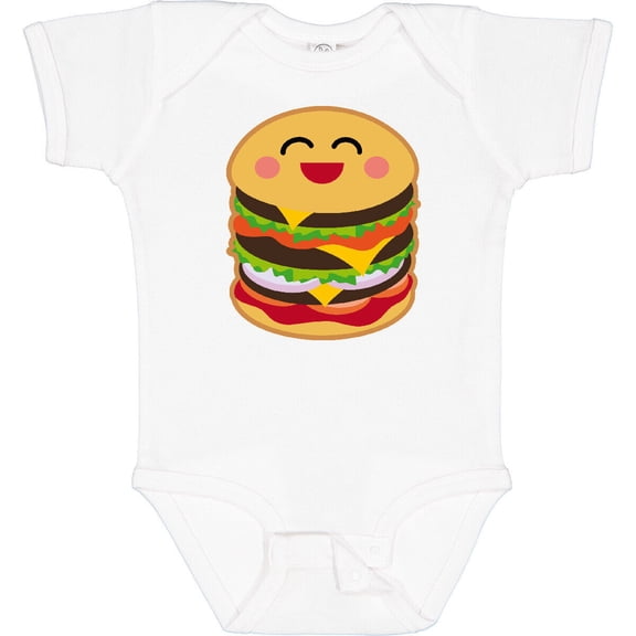 Tiny Nest Hamburger Kawaii Baby Bodysuit Burger Food Fast Bbq Cute Funny Infant, New Born, Baby Shower Gift, New Parents Gift