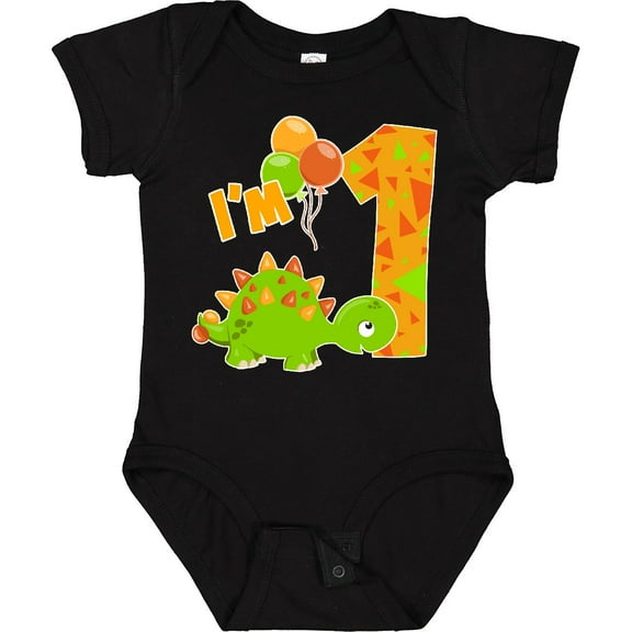 Tiny Nest Happy Dinosaur First Birthday-Green Baby Bodysuit Birthdays 1St 1 Year, New Born, Baby Shower Gift, New Parents Gift