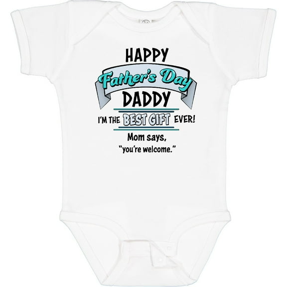 Tiny Nest Happy Father'S Day- Best Gift Ever Baby Bodysuit Kids Father Blue Joke, New Born, Baby Shower Gift, New Parents Gift