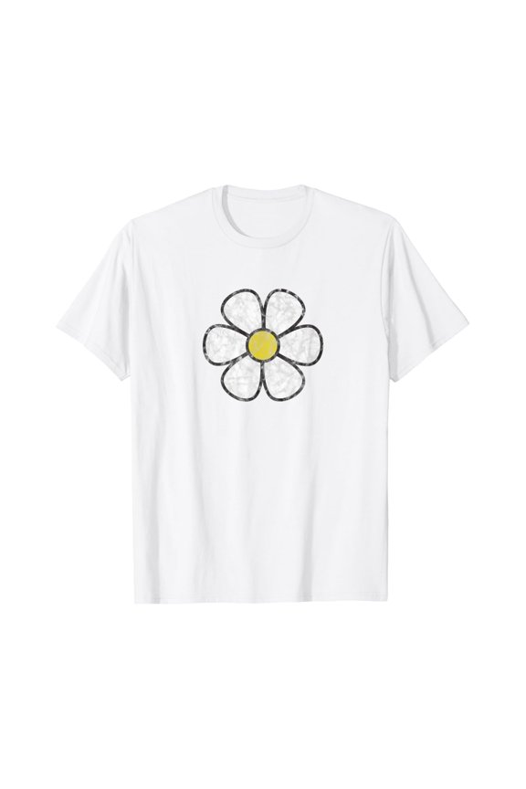 Hippie Daisy Flower T Shirt Vintage Graphic Effect