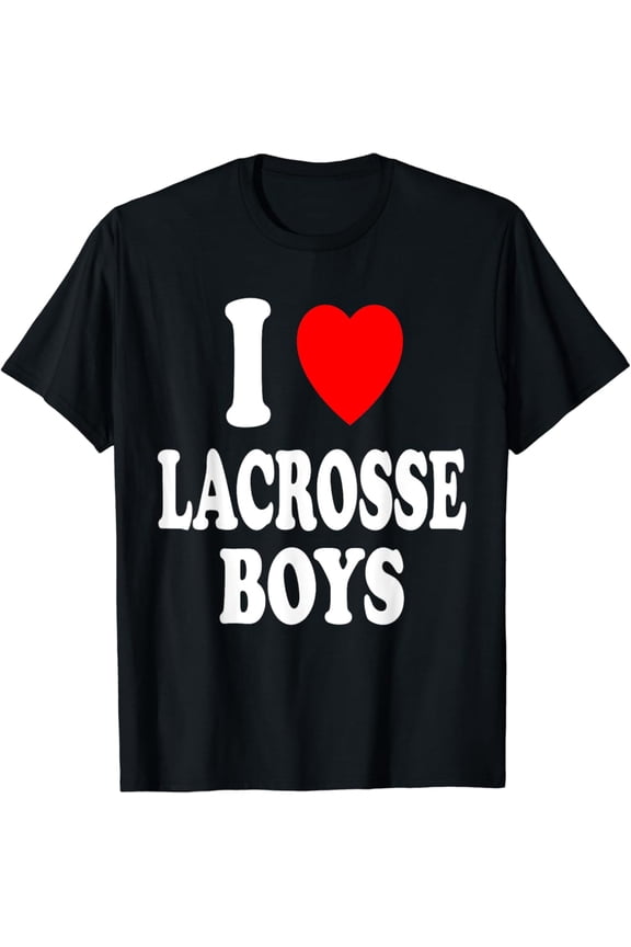 I Heart (Love) Lacrosse Boys Athlete College Highschool T-Shirt All Size S-5Xl