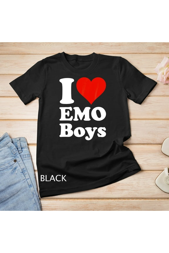 I LOVE HEART EMO BOYS Unisex T-shirt