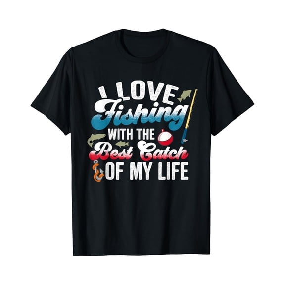Tiny Nest I Love Fishing With Best Catch Fishing Couples T-Shirt