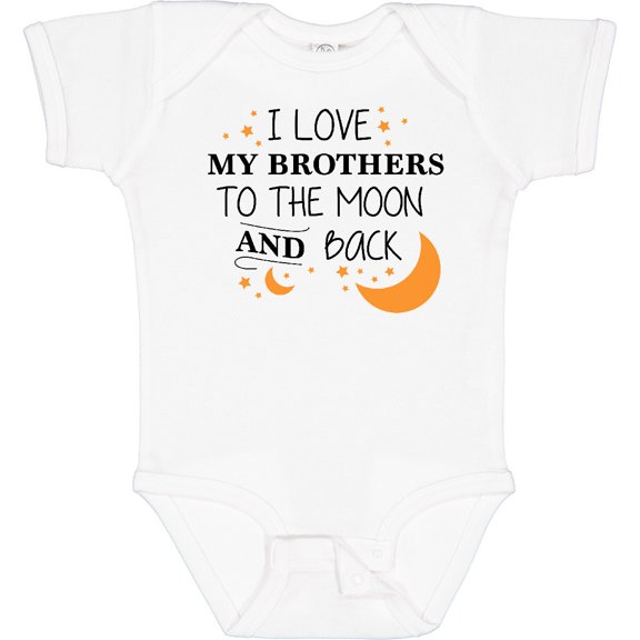 Tiny Nest I Love My Brothers To The Moon And Back Baby Bodysuit Family You Bros, New Born, Baby Shower Gift, New Parents Gift