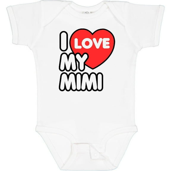 Tiny Nest I Love My Mimi Baby Bodysuit Heart Grandma One-Piece Infant Creeper, New Born, Baby Shower Gift, New Parents Gift