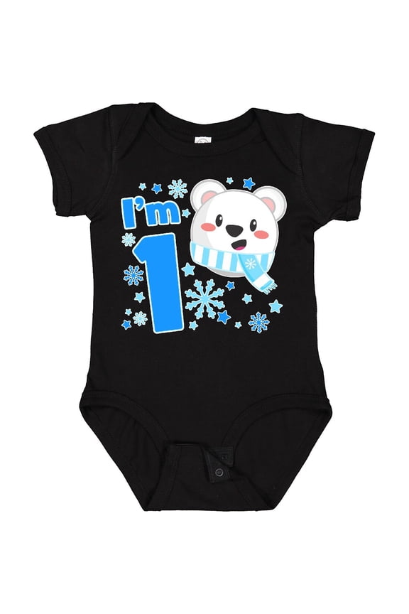 I'M One- Cute Polar Bear First Birthday Baby Bodysuit Birthdays 1St 1, New Born, Baby Shower Gift, New Parents Gift
