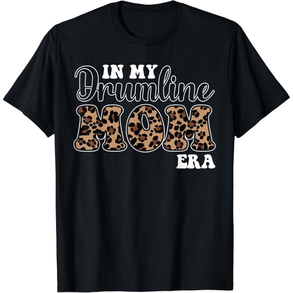 Tiny Nest In My Drumline Mom Era Marching Band Leopard Print Groovy T-Shirt, Size S To 5XL T-Shirt