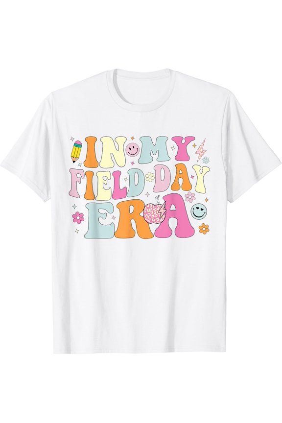 In My Field Day Era Funny Teacher Kids Cute Groovy Field Day T-Shirt