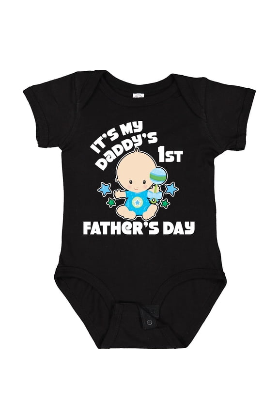 Its My Daddys 1St Fathers Day With Baby And Stars Baby Bodysuit Kids, New Born, Baby Shower Gift, New Parents Gift