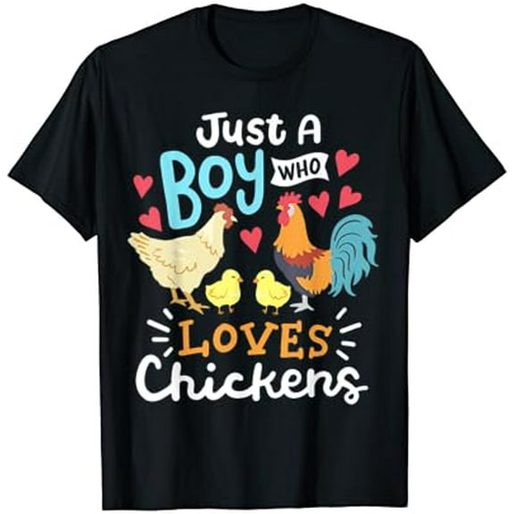 Tiny Nest Just A Boy Who Loves Chickens Farm Chicken T-Shirt, Gift For Friend