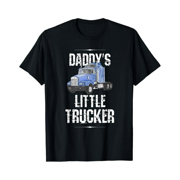 Tiny Nest Kids Semi Truck Boys Gift Daddy'S Little Trucker T-Shirt, Gift For Friend