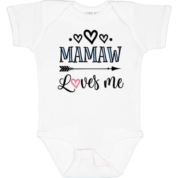 Tiny Nest Mamaw Loves Me Grandchild Baby Bodysuit Grandkids Valentine Valentines, New Born, Baby Shower Gift, New Parents Gift