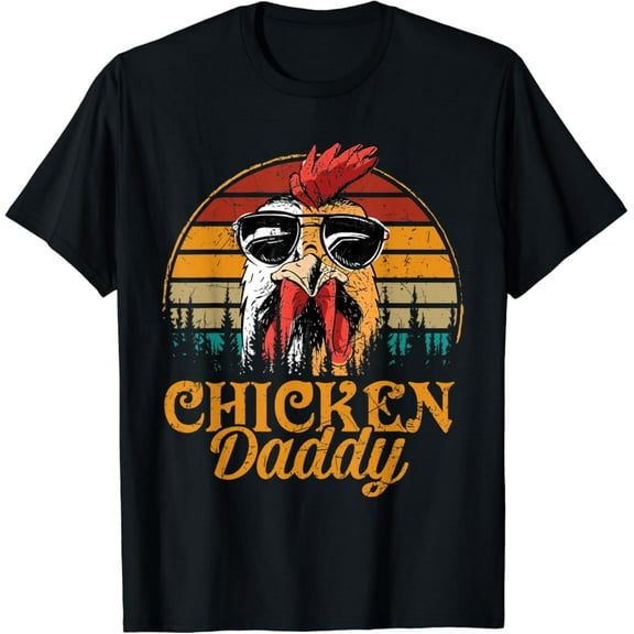 Tiny Nest Mens Chicken Daddy Vintage Poultry Farmer Fathers Day Mens T-Shirt, Gift For Friend