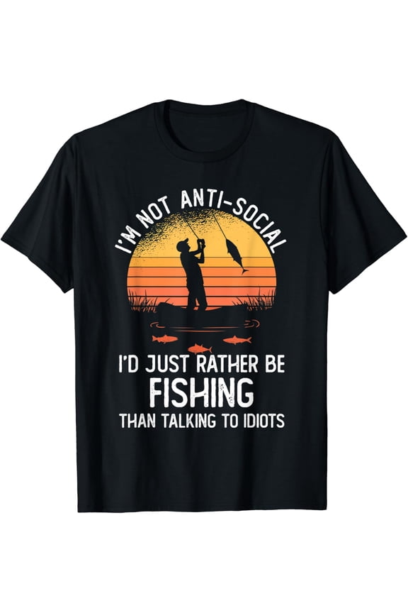 Mens Fishing Shirt | I'd Rather Be Fishing | Funny Fishing T-Shirt