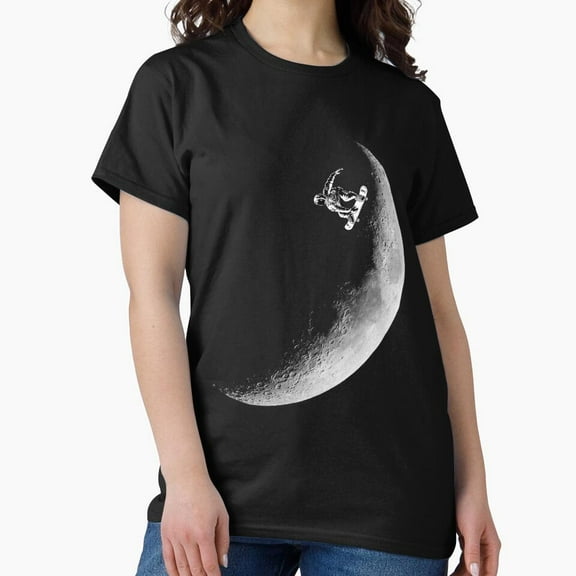 Tiny Nest Moon Boarder - Astronaut Skateboarding Classic T-Shirt, Size S To 5XL T-Shirt