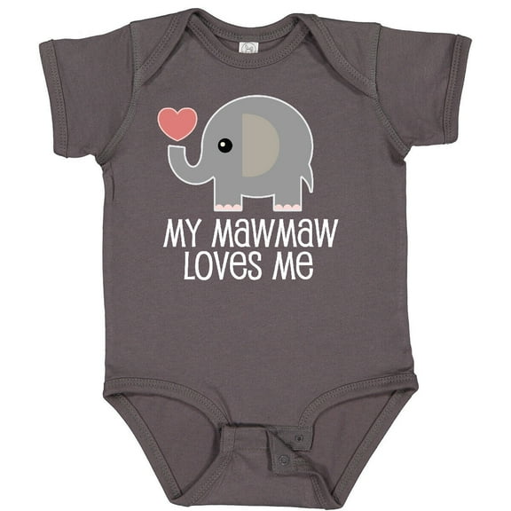 Tiny Nest My Mawmaw Loves Me Grandchild Infant Creeper Animals Cute Elephant Hws, New Born, Baby Shower Gift, New Parents Gift