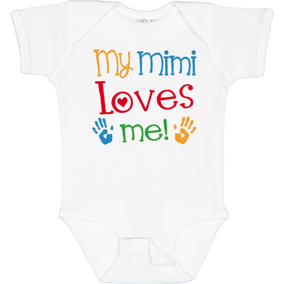 Tiny Nest My Mimi Loves Me Cute Baby Bodysuit From Grandkids Grandchild Childs, New Born, Baby Shower Gift, New Parents Gift