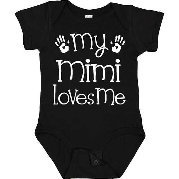 Tiny Nest My Mimi Loves Me Grandkids Baby Bodysuit Childs Apparel One-Piece Hws, New Born, Baby Shower Gift, New Parents Gift