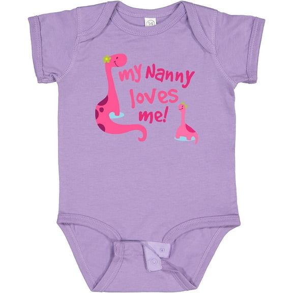 Tiny Nest My Nanny Loves Me Baby Bodysuit Grandma Granddaughter Grandchild Girls, New Born, Baby Shower Gift, New Parents Gift