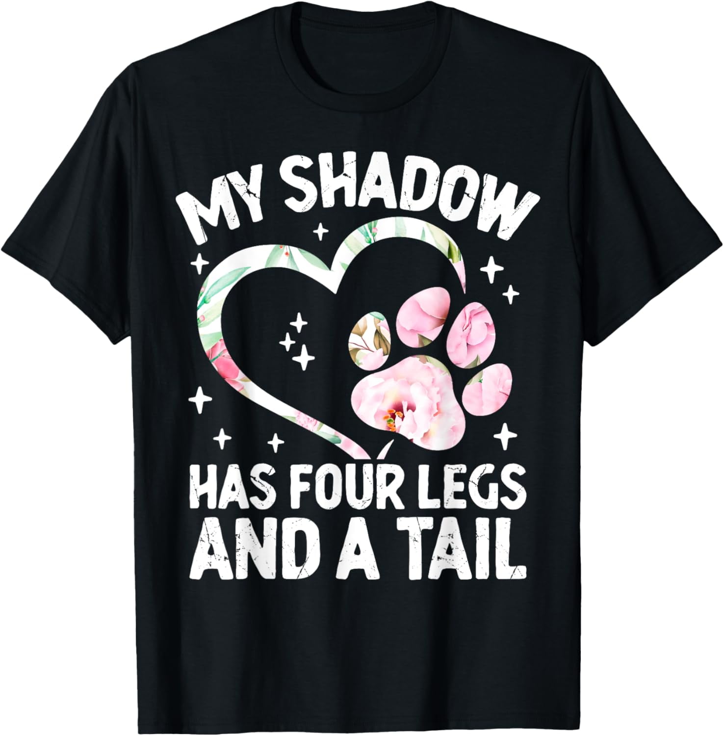 Tiny Nest My shadow has four legs and a tail Tee - Walmart.com