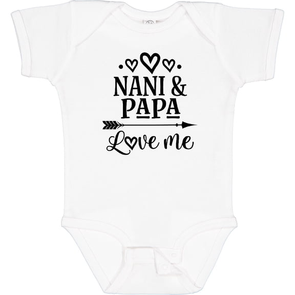 Tiny Nest Nani And Papa Love Me Baby Bodysuit From Girl Boy Childs Shower Infant, New Born, Baby Shower Gift, New Parents Gift
