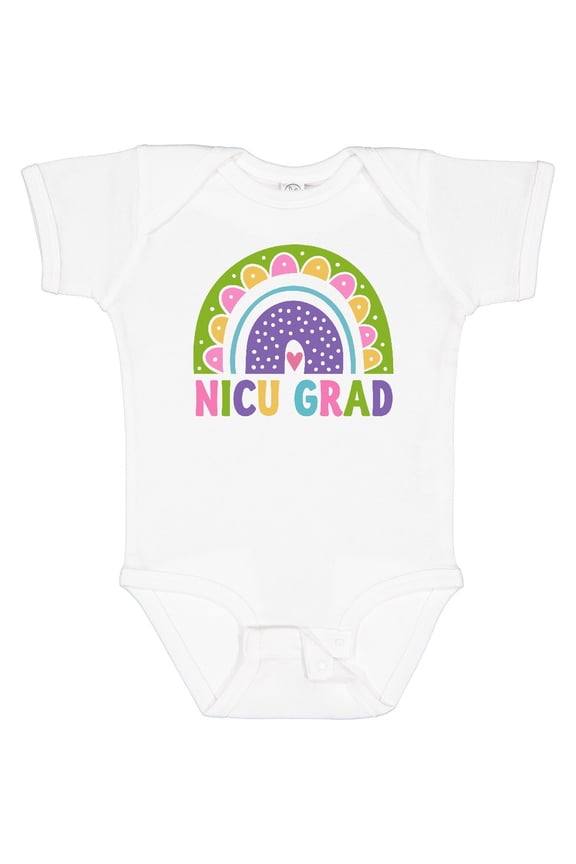 Nicu Graduate Baby Clothes Rainbow Infant Creeper Preemie Cute Quote, New Born, Baby Shower Gift, New Parents Gift