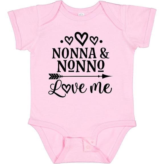 Tiny Nest Nonna And Nonno Love Me Baby Bodysuit Grandkids Grandchild Grandbaby, New Born, Baby Shower Gift, New Parents Gift