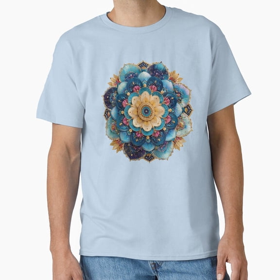 Tiny Nest Ocean Bloom Mandala Classic T-Shirt, Size S To 5XL T-Shirt