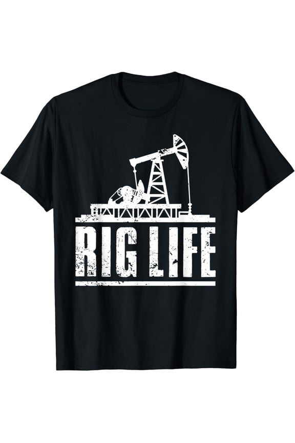 Oil Rig Art Men Dad Oil Field Roughneck Rig Operator T-Shirt, Gift For Friend