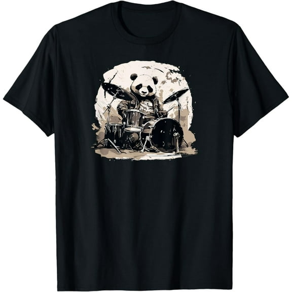 Tiny Nest Panda Drummer Drum Instrument Bear Musician Percussion T-Shirt, Size S To 5XL T-Shirt