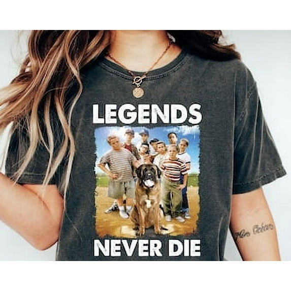 Tiny Nest Retro Comfort 1990S Sandlot Legends Never Die Shirt, Baseball T-Shirt, Baseball Squad Crew Shirts, Baseball Team Tee, Baseball Movie Shirt Shirt For Boy, Girl, Gift For Friend