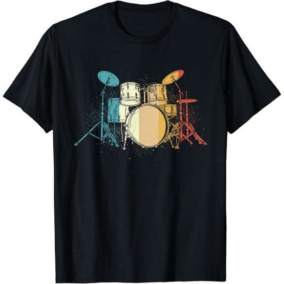 Tiny Nest Retro Vintage Drum Sets - Drummer Drumming Lover Percussion T-Shirt, Size S To 5XL T-Shirt