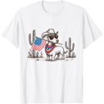 thumbnail image 1 of Tiny Nest Retro Western Wrangler Dachshund 4th of July Dachshund Dog Mom T-Shirt, 1 of 4