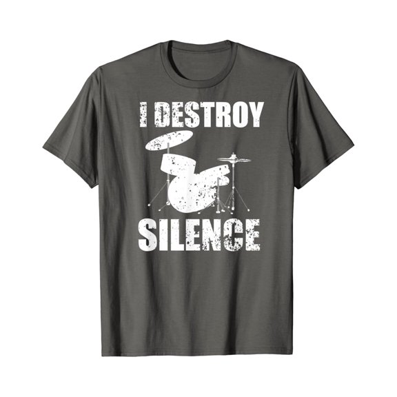 Tiny Nest Rock Band - I Destroy Silence Drum Drummer T-Shirt, Size S To 5XL T-Shirt