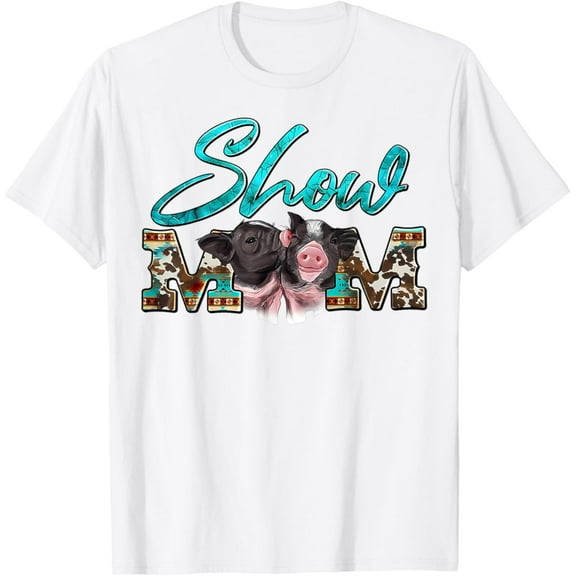 Tiny Nest Show Mom Pigs Couple Western Mother'S Day Farm Life Farmer T-Shirt, Gift For Friend