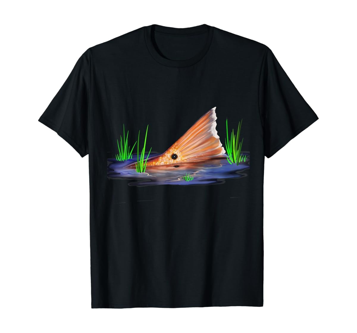 Tiny Nest Tailing Redfish Red Drum Fish Redfish Tail Fishing T-Shirt ...