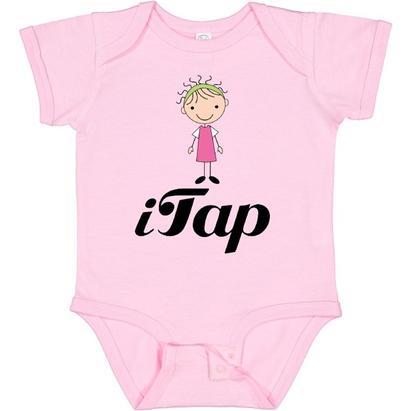 Tiny Nest Tap Dancing Girl Baby Bodysuit Dance Dancer Figure Girls Women, New Born, Baby Shower Gift, New Parents Gift
