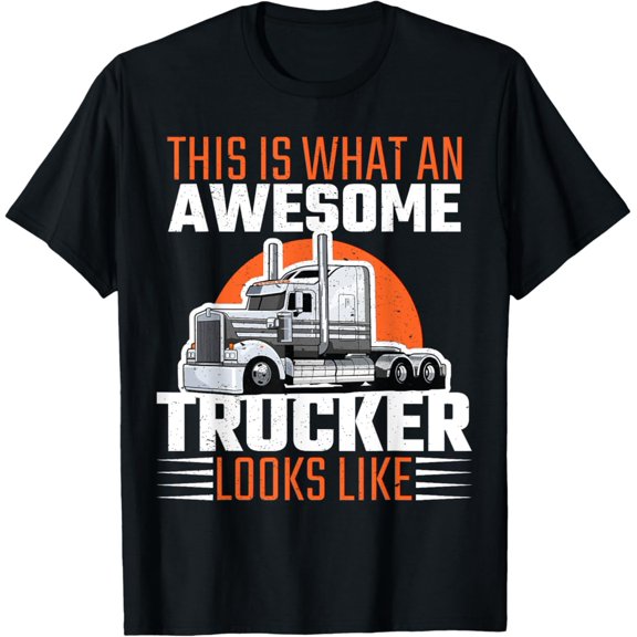 Tiny Nest Truck Driver Semi Rig Awesome Trucker Slogan Simple Design T-Shirt, Gift For Friend