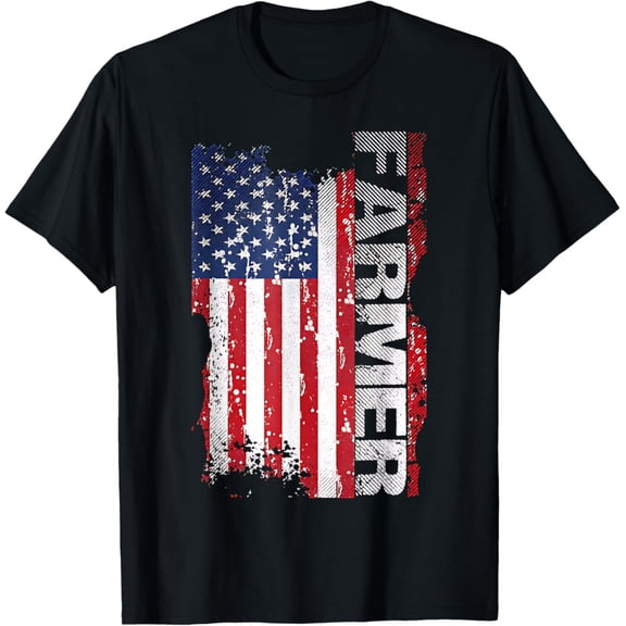 Tiny Nest Usa Flag Farmer For 4Th Of July T-Shirt, Gift For Friend