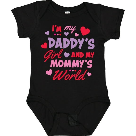 Tiny Nest Valentine'S Day I'M My Daddy'S Girl And My Mommy'S World Baby Bodysuit, New Born, Baby Shower Gift, New Parents Gift