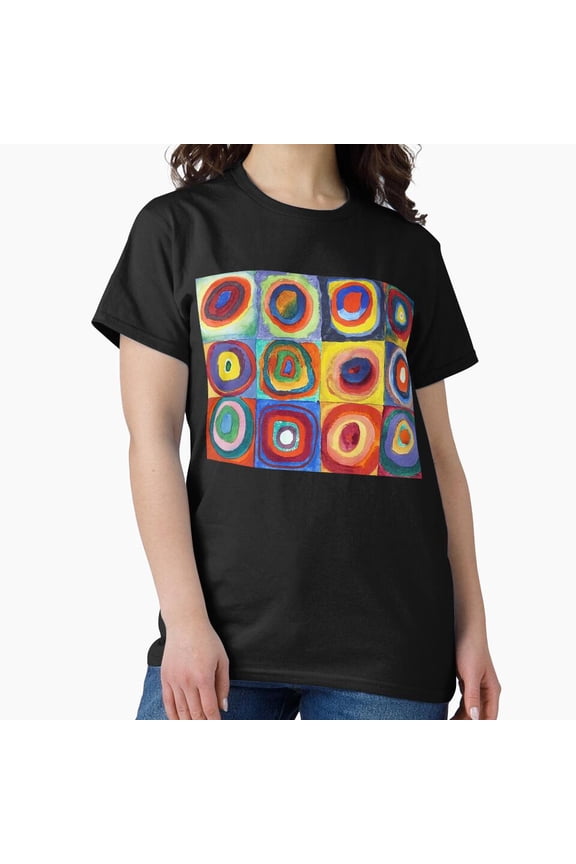 Wassily Kandinsky - Color Study, Squares With Concentric Circles - Bauhaus Art Classic T-Shirt, Size S To 5XL T-Shirt