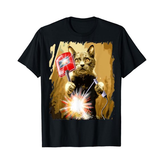 Tiny Nest Welder Welding Cat Welder T-Shirt, Gift For Friend