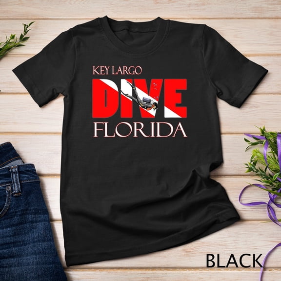 Tiny Nest Womens DIVE Key Largo Florida SCUBA Diving Snorkeling Unisex T-shirt
